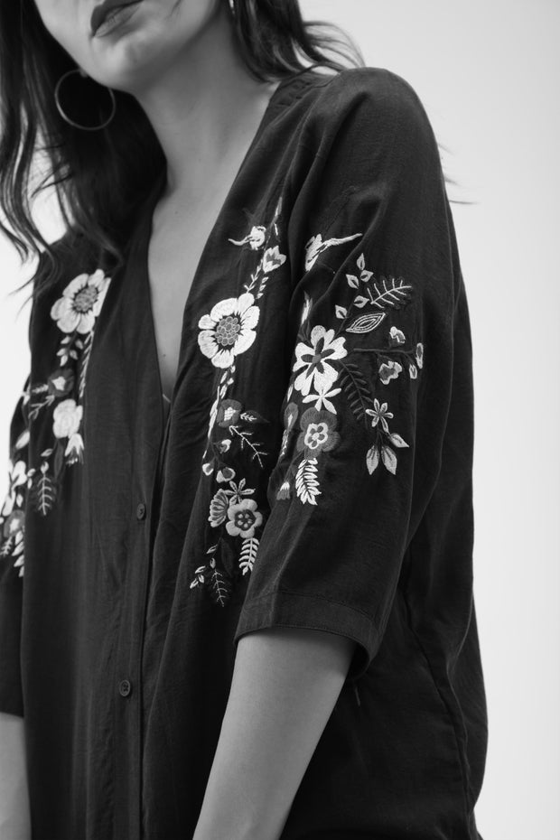 Embroidered Shirt Top